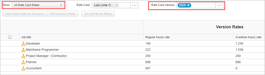 Rate Cards Clarizen Success